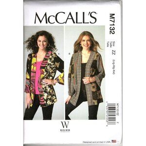McCall's M7132 Misses L to XXL Light Jacket Melissa Watson Uncut Sewing Pattern